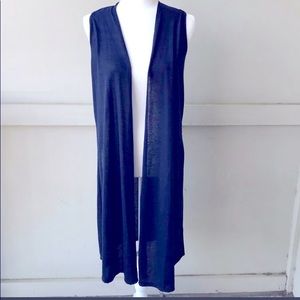 Navy Blue “Joy” LulaRoe Duster Vest